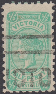 VIC SG 416 1905 perf 12Â½ halfpenny Â½d blue-green Victoria Half-Penny Bell design