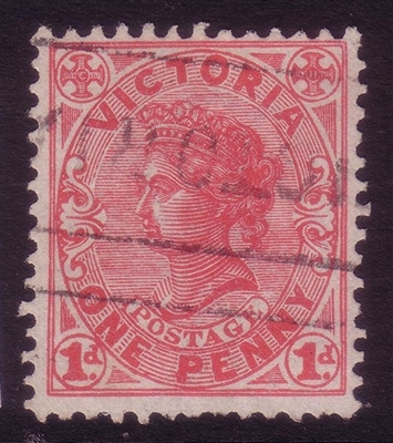 VIC SG 417b 1905-13 One Penny Rose-Carmine