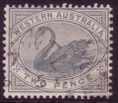 WA SG 96a 1885-1893 2d grey