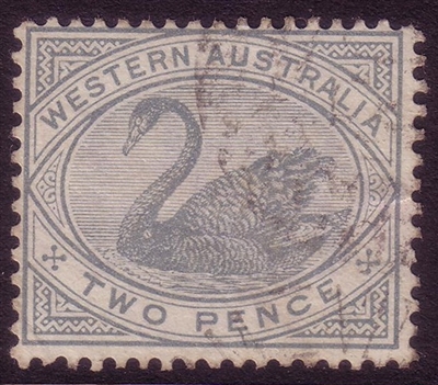 WA SG 96a 1885-1893 2d grey