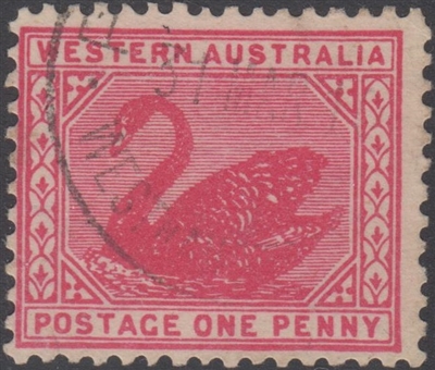 WA SG 139 One Penny Swan stamp Western Australia