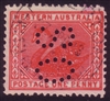 WA SG 139c OS perfin 1912 1d