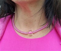 Lucite center choker necklace