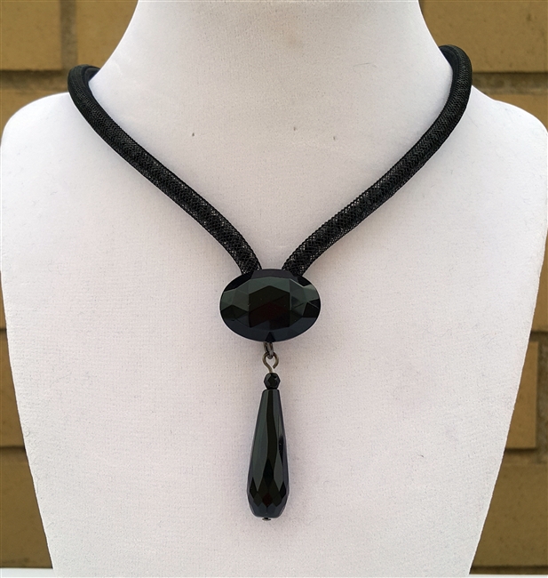 Black-black onyx teardrop