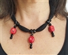 Red coral choker