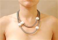 The pearl snake necklace by 30 Park Rocks