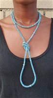 The Skinny cord 56" necklace by 30 Park Rocks has crystals inside and out