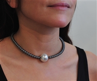 The pearl snake choker necklace