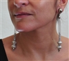Large facet column earring