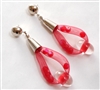 Lucite big disc earring