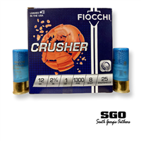 FIOCCHI CRUSHER 12 GA 2-3/4 IN 1 OZ 1300 FPS #8 SHOT 12CRS8 250 ROUND CASE
