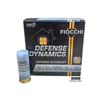 FIOCCHI DEFENSE DYNAMICS 12 GAUGE 2-3/4'' DEFENSE BUCKSHOT 250 ROUNDS