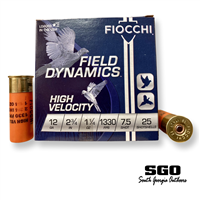 Fiocchi Field Dynamics High Velocity 12 Ga. 2 3/4'' 1 1/4 oz. 1330 FPS #7.5 250 ROUND CASE