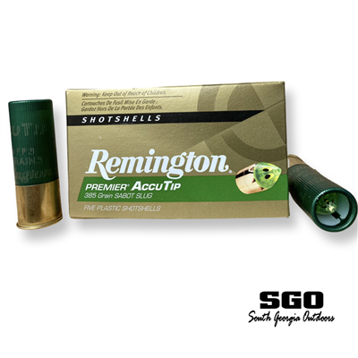 REMINGTON PREMIER ACCUTIP 12 GA. 2 3/4'' 1850 FPS 385 GRAIN SABOT SLUG  5 ROUND BOX