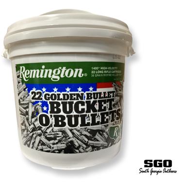 REMINGTON 22 GOLDEN BULLET BUCKET O'BULLETS 22 LR 36 GR. HP 1400 ROUND BUCKET