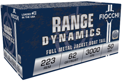 FIOCCHI AMMUNITION 223 REM 62GR FMJ 50 ROUNDS