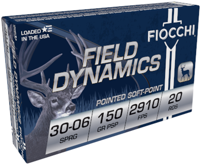 FIOCCHI FIELD DYNAMICS 30-06 SPRINGFIELD 150 GR PSP 20 ROUND BOX