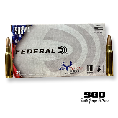 FEDERAL NON TYPICAL WHITETAIL 308 WIN 180 GRAIN SOFT POINT 20 ROUND BOX