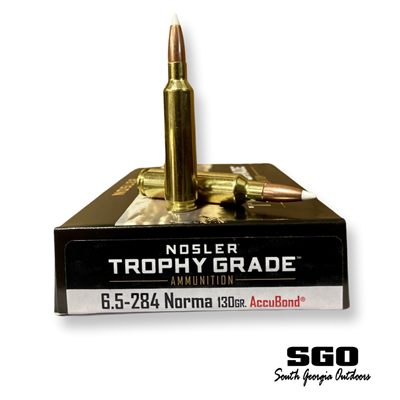 NOSLER 6.5-284 NORMA 130 GR ACCUBOND TROPHY GRADE 20 ROUND BOX