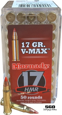 HORNADY 17HMR 17GR Poly-Tip V-Max 50 Rnd Box *NO LIMITS*