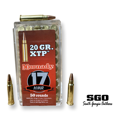 HORNADY 17 HMR 20 GRAIN XTP 2375 FPS 50 ROUND BOX