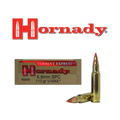 HORNADY 6.8 SPC 110GR V-MAX VARMINT EXPRESS