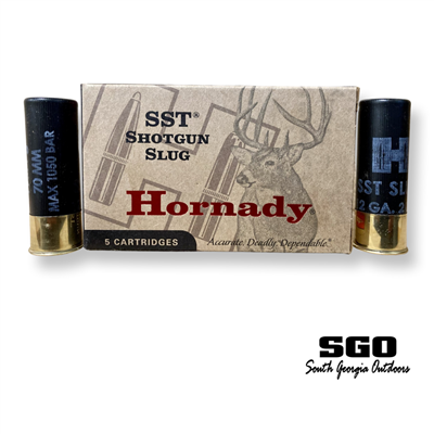 HORNADY SST 12 GA. SHOTGUN SLUG  2 3/4'' 300 GRAIN SST SLUG 2000 FPS 5 ROUND BOX