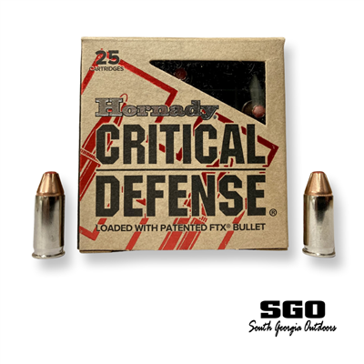 HORNADY CRITICAL DEFENSE 32 AUTO 60 GR. FTX 25 ROUND BOX