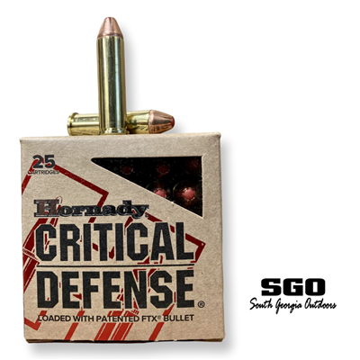 HORNADY CRITICAL DEFENSE 357 MAG 125 GR FTX 25 ROUND BOX