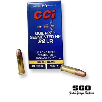 CCI 22LR QUIET-22 SEGMENTED HP 40GR 710 FPS 50 ROUND BOX