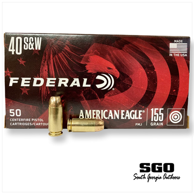 FEDERAL AMERICAN EAGLE 40 S&W 155 GRAIN FMJ 50 ROUND BOX