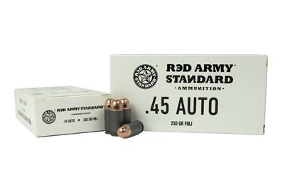 RED ARMY STANDARD 45 ACP 230GR FMJ STEEL CASE 50 ROUNDS