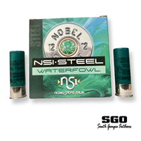 NOBEL SPORT NSI STEEL WATERFOWL 12 GA. 3'' 1450 FPS 1 1/4 OZ. # 4 SHOT 250 ROUND CASE
