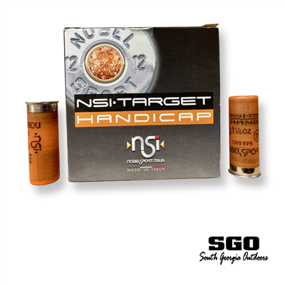 NOBEL SPORT 12 GAUGE TARGET HANDICAP DRAM 2-3/4'' 1-1/8OZ #7.5 SHOT 250 ROUNDS