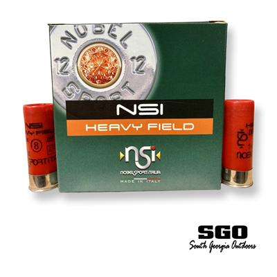 NOBEL SPORT 12 GAUGE HEAVY FIELD 2-3/4'' 1-1/4OZ 3-1/4 DRAM #8 SHOT 250 ROUNDS ** SUMMER BLOWOUT**