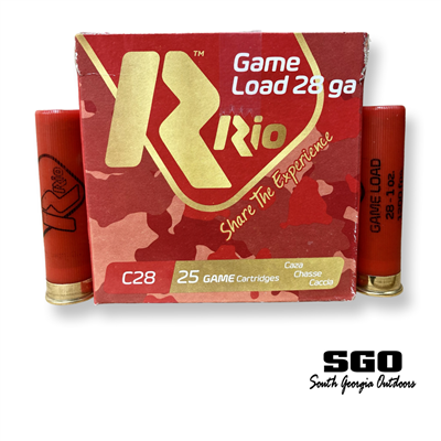RIO GAME LOAD 28 GA. 2 3/4'' 1200 FPS 1 OZ. #8 SHOT 25 ROUND BOX