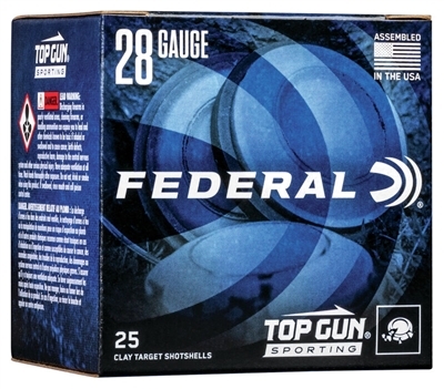 FEDERAL TOP GUN 28 GAUGE 2-3/4'' 3/4OZ #9 SHOT 1330 FPS 25 ROUND BOX