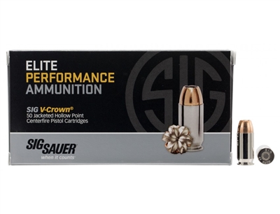 SIG SAUER V-CROWN 45 AUTO (ACP) 230 GR JHP 50 ROUNDS