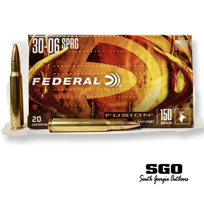 FEDERAL FUSION 30-06 SPRINGFIELD 150 GR BONDED SOFT POINT 20 ROUND BOX