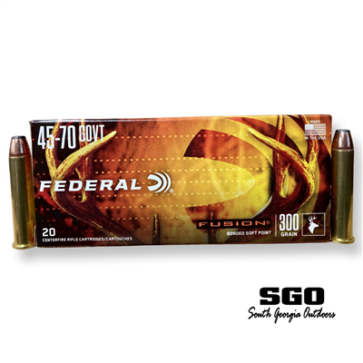 FEDERAL FUSION 45-70 GOVT 300 GR BONDED SOFT POINT 20 ROUND BOX