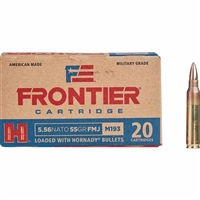 HORNADY FRONTIER 5.56 NATO 55 GR FMJ M193 20 ROUND BOX *NO LIMITS* FAST SHIPPING