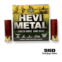 HEVI-SHOT HEVI METAL LONG RANGE WATERFOWL 12 GA. 3'' # 4 NONTOXIC  SHOT 1 1/4 OZ. 1500 FPS 25 ROUND BOX