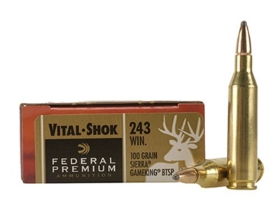 FEDERAL PREMIUM 243 WIN 100 GR SIERRA GAMEKING BTSP 20 RND BOX