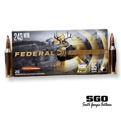 FEDERAL PREMIUM 243 WIN 95 GR. NOSLER BALLISTIC TIP 20 ROUND BOX