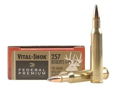 FEDERAL PREMIUM 257 ROBERTS (+P) 120 GR NOSLER PARTITION