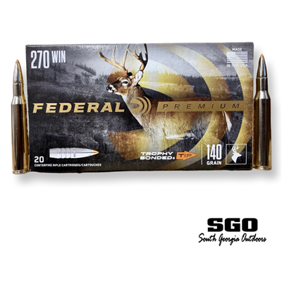 FEDERAL PREMIUM 270 WIN 140 GR. TROPHY BONDED TIP 20 ROUND BOX