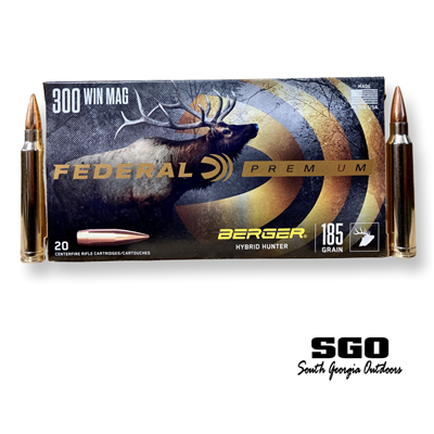 FEDERAL PREMIUM 300 WIN MAG 185 GRAIN BERGER HYBRID HUNTER 20 ROUND BOX