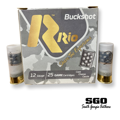 RIO T12 12GA 2 3/4'' 21 PELLET 4 BUCK BUCKSHOT 250 ROUNDS