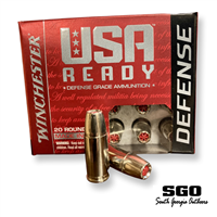 WINCHESTER USA READY DEFENSE 9MM +P 124 GR HEX-VENT NICKEL PLATED BRASS JHP 20 ROUND BOX