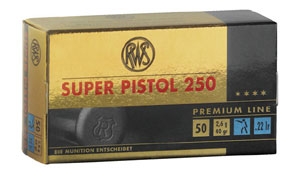RWS 22LR SUPER PISTOL 250 40GR PREMIUM 50 RND BOX